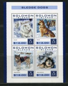 SOLOMON ISLANDS  2017 SLEDGE DOGS SHEET MINT NH