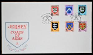 JERSEY  1981 Coat of Arms Definitive Issue; Royal Wedding FDC