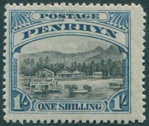 Penrhyn Island 1920 1s black & slate-blue SG37 unused