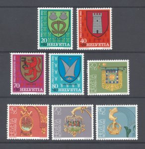 Switzerland #B484-91 (1981 and 1982 Arms Type) VF NH