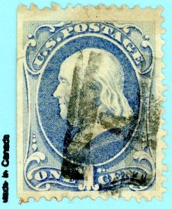 United States, Scott #156, Used, with Straight edge