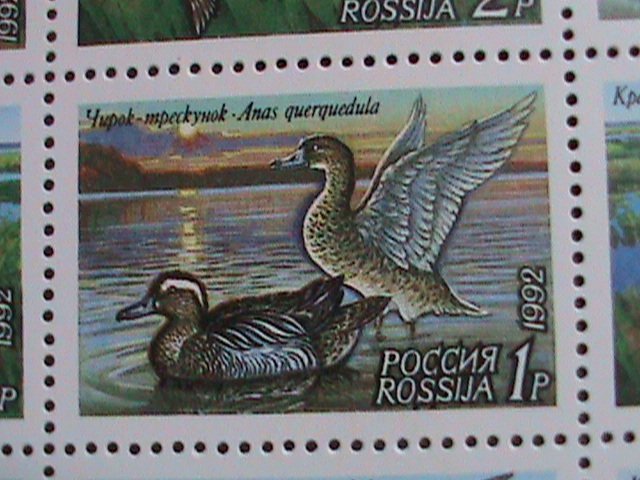 RUSSIA-1992-SC#6092A  LOVELY BEAUTIFUL DUCKS MNH SHEET  WE SHIP TO WORLD WIDE