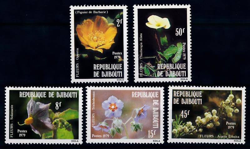 [67394] Djibouti 1979 Flora Flowers Blumen Light Toned MNH