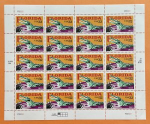 Scott 2950 FLORIDA STATEHOOD Pane of 20 US 32¢ Stamps 1995 MNH