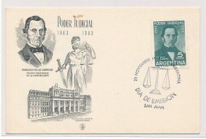 D029962 Famous People Poder Judigial Maximum Card Argentina 1963