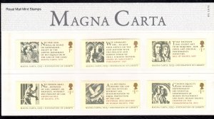 Great Britain 2015 Magna Carta Mint MNH Set in Presentation Pack SC 3403-3408
