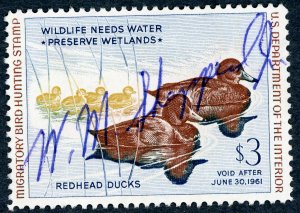 #RW27 – 1960 $3.00 Redhead Ducks. Used.