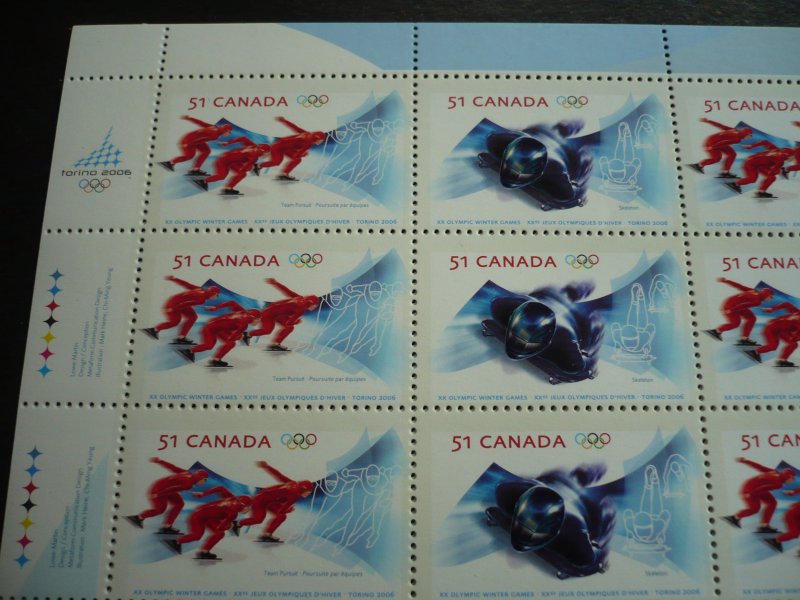 Stamps - Canada - Scott# 2143-2144 - Mint Never Hinged Pane of 16 Stamps