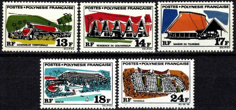 French Polynesia #253-7 MNH CV $35.25  (X1411)