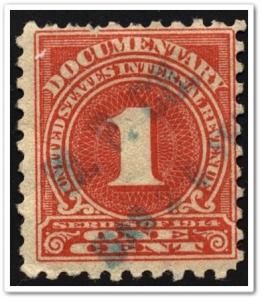 R207 1¢ Documentary Stamp (1914) Used