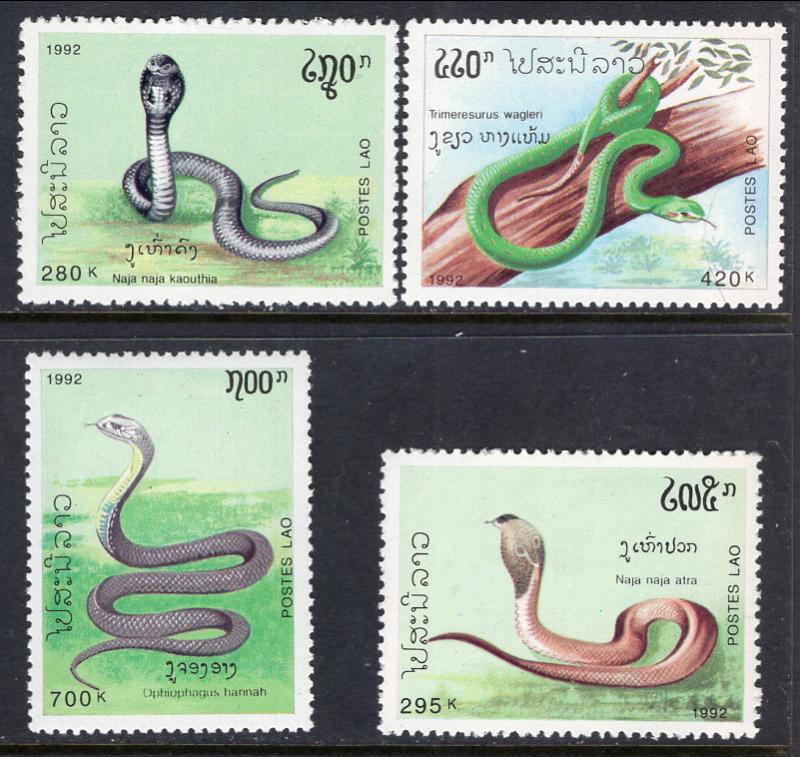 Laos 1078-1081 Snakes MNH VF