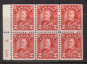 Canada #165bii VF Mint Booklet Pane