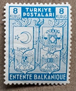 Turkey 1940 8k Balkan Entente, unused. Scott 846, CV $4.50