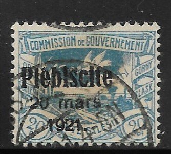 Upper Silesia - Plebiscite - Scott #34 - 20pf Blue  F - Used-