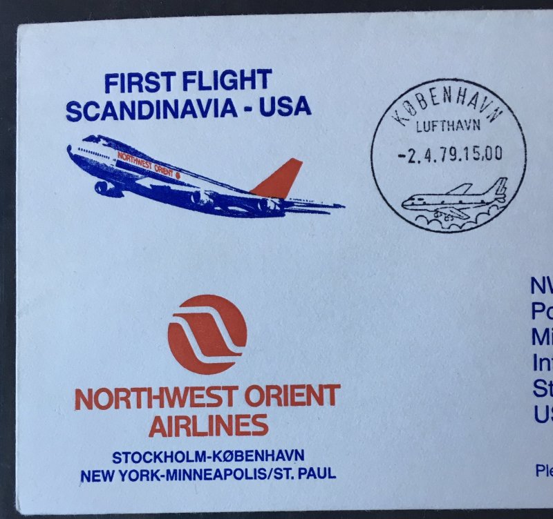 First Flight Scandinavia-USA 1979 Northwest Orient Airlines