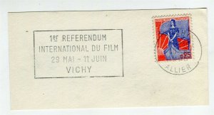 FRANCE; Fine early Full TPO POSTMARK PIECE, 1959 Vichy