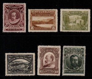 NEWFOUNDLAND SG111/6 1911 DEFINITIVE SET RECESS PRINTED p14 MTD MINT