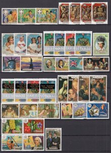 Aitutaki 1980's Group of Good Sets + Mini-sheets Royalty Christmas MNH CV$160