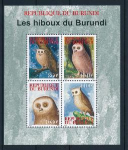 [29922] Burundi 2009 Birds Vögel Oiseaux Ucelli Owls MNH Sheet