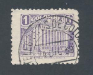 Colombia 1939 Scott RA5 ued - 1c, Ministry of Posts & telegraphs building