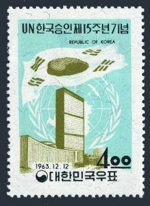 Korea South 416,MNH.Michel 404. Korea's recognition by UN,1963.UN Headquarters.