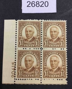 US STAMPS #684 MINT OG H PLATE BLOCK LOT #26820