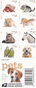 U.S.: Sc #5106-25, Pets, Forever Stamps, MNH, Booklet of 20