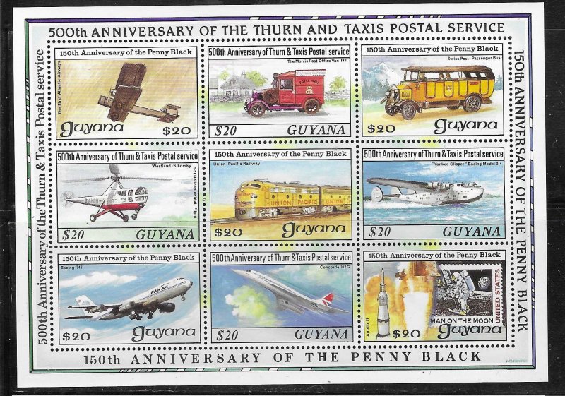 Guyana #2273   $20  150th Anniv of the Penney Black S/S (MNH) CV $11.00