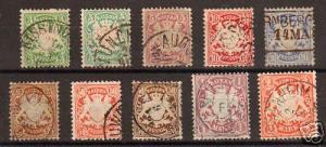 Bavaria Sc 38-47 used 1876-78 Coat of Arms F-VF