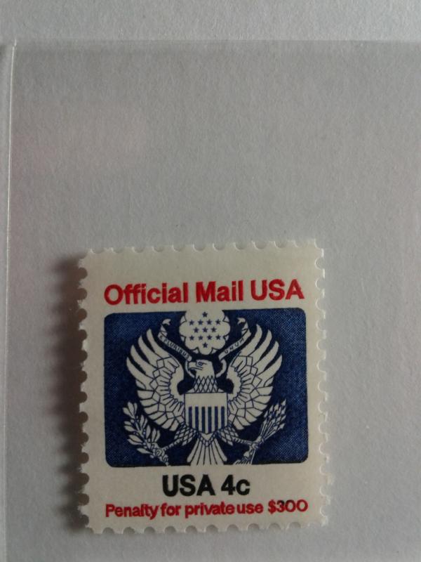 SCOTT # O128 4 CENT OFFICIAL MAIL USA MINT NEVER HINGED