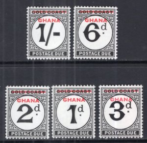 Ghana J1-J5 MNH VF