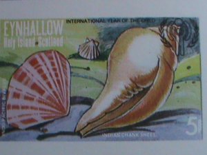 EYNHALLOW-SCOTLAND 1972 -WORLD LOVELY SEA SHELLS  IMPERF-MNH SHEET VERY FINE