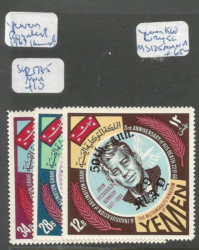 Yemen 1967 Royal Art Kennedy SG R173-5 MNH (1cpb)