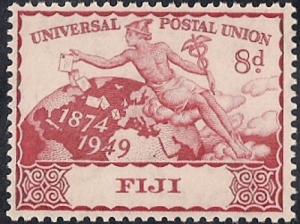 Fiji #143 8p UPU Issue, Deep Carmine mint OG NH VF-XF