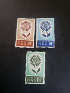 Stamps Cyprus Scott 244-6 never  hinged