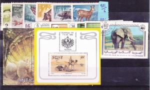 Wildlife MNH stamp complete Djibouti Tunisia Bulgaria Israel WWF Camel horse cat