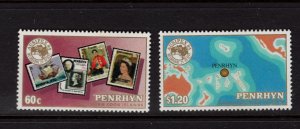 Penrhyn Island #296-97 (1984 Ausipex set) VFMNH CV $2.60