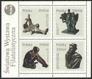 Poland 1992 Sc 3111a Wicinsksi Zamoyski Wittig Stamp SS MNGH