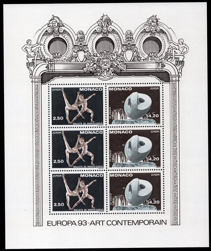 EUROPA 1993 - Monaco - Contemporary Art - MNH Souvenir Sheet