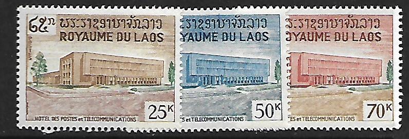 LAOS 145-147 MNH C/SET POST OFFICE