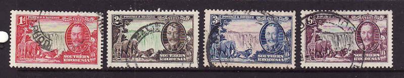 D3-Souithern Rhodesia-Scott#33-6-used KGVI set-Silver Jubile