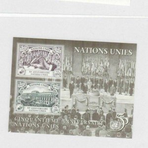 50TH YEAR OF UNITED NATIONS  IMPERF MINI SHEET  UNMOUNTED MINT