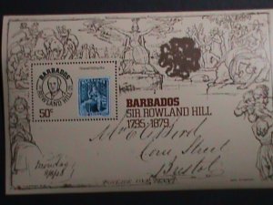 BARBADOS-1979-CENTENARY-DEATH OF SIR ROWLAND HILL MNH-S/S-VERY FINE