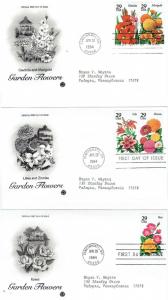 16 USA FIRST DAY COVERS, COMPOSERS, EARTH DAY, SILENT MOVIES, FLOWERS, SOCCER