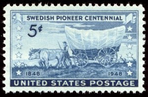 US 958 5c 1948 Swedish Pioneer Centennial PSAG grade 100 NH