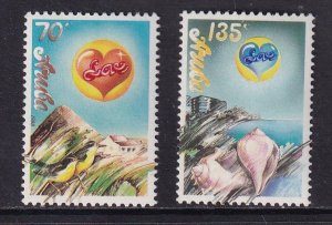 Aruba  #36-37  MNH  1988   Love issue