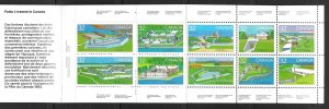 1983 Canada booklet 86 with Sc992a Canadian Forts pane of 10 MNH