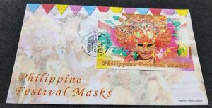 *FREE SHIP Philippines Festival Masks 2014 Costumes Folk (FDC) *glitter *unusual