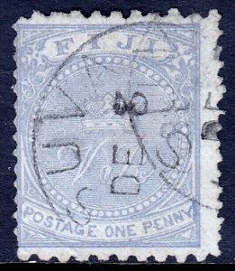 FIJI — SG 42 — 1882 1d CROWN & VR — P10X12½ — USED — SG £35