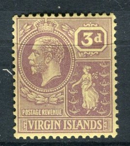 VIRGIN ISLANDS(stamp) 1920s early GV issue Mint hinged Shade of 3d. value